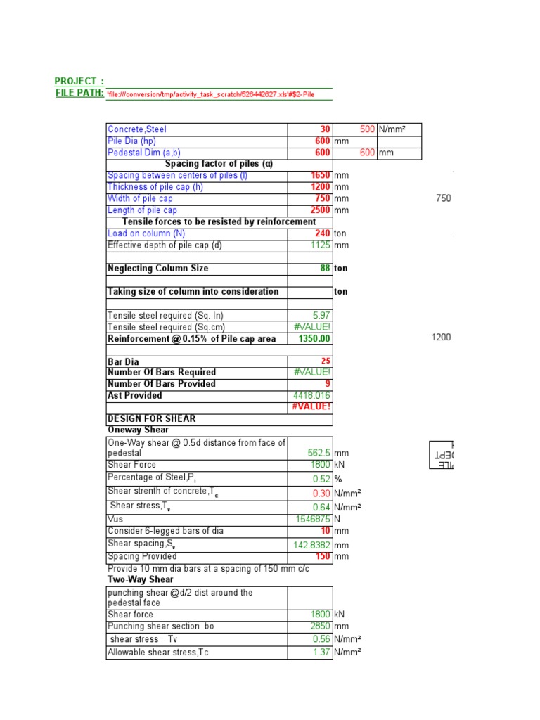 Pile Cap Design Pdf Deep Foundation Stress Mechanics