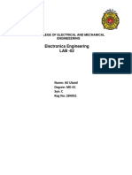 Electronics Engineering LAB - 02: Nust Colege of Electrical and Mechanical Engineeering