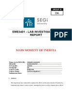 Eme3401 - Lab Investigation 1: Mass Moment of Inertia