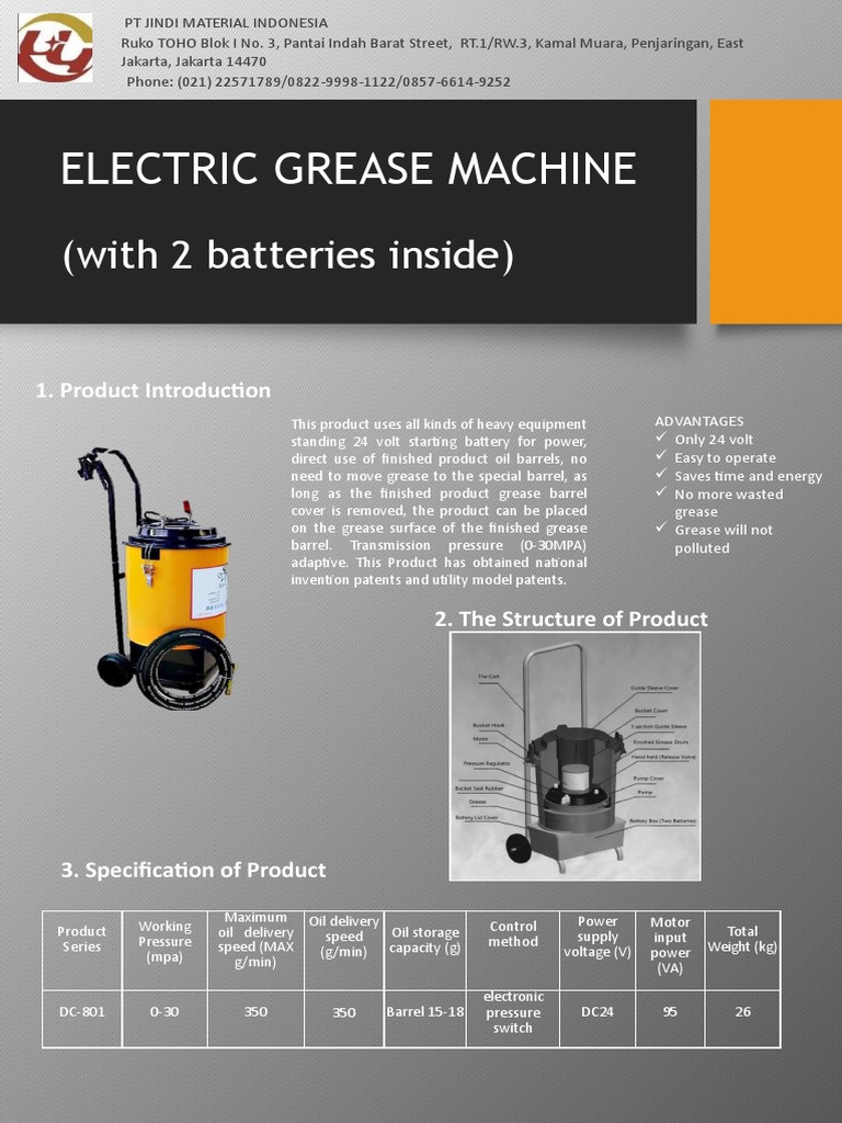 Electric Grease Machine Overview | PDF