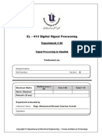 EL - 413 Digital Signal Processing