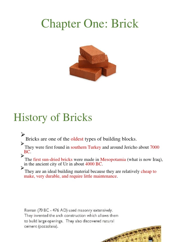 History and Properties of Bricks | PDF | Brick | Clay