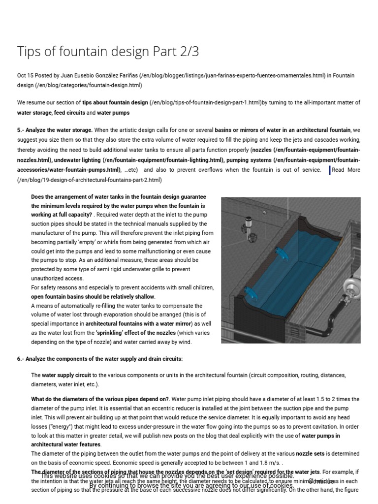 Fountain Design: Water Management Tips | PDF | Pump | Nozzle
