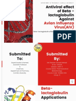 Antiviral Effect of Beta - Lactoglobulin Against Avian Influenza Virus (AIV)