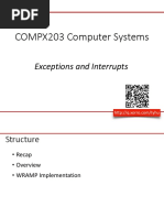 COMPX203 Computer Systems: Exceptions and Interrupts