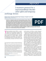 Diagnostic and Treatment Protocol For A Patient With TMD Using Stabilization Splint and TAD