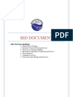 Bid Document: Our Services Includes