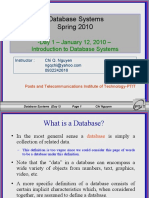 Database Systems Spring 2010