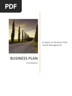 A Report On Business Plan Event Management