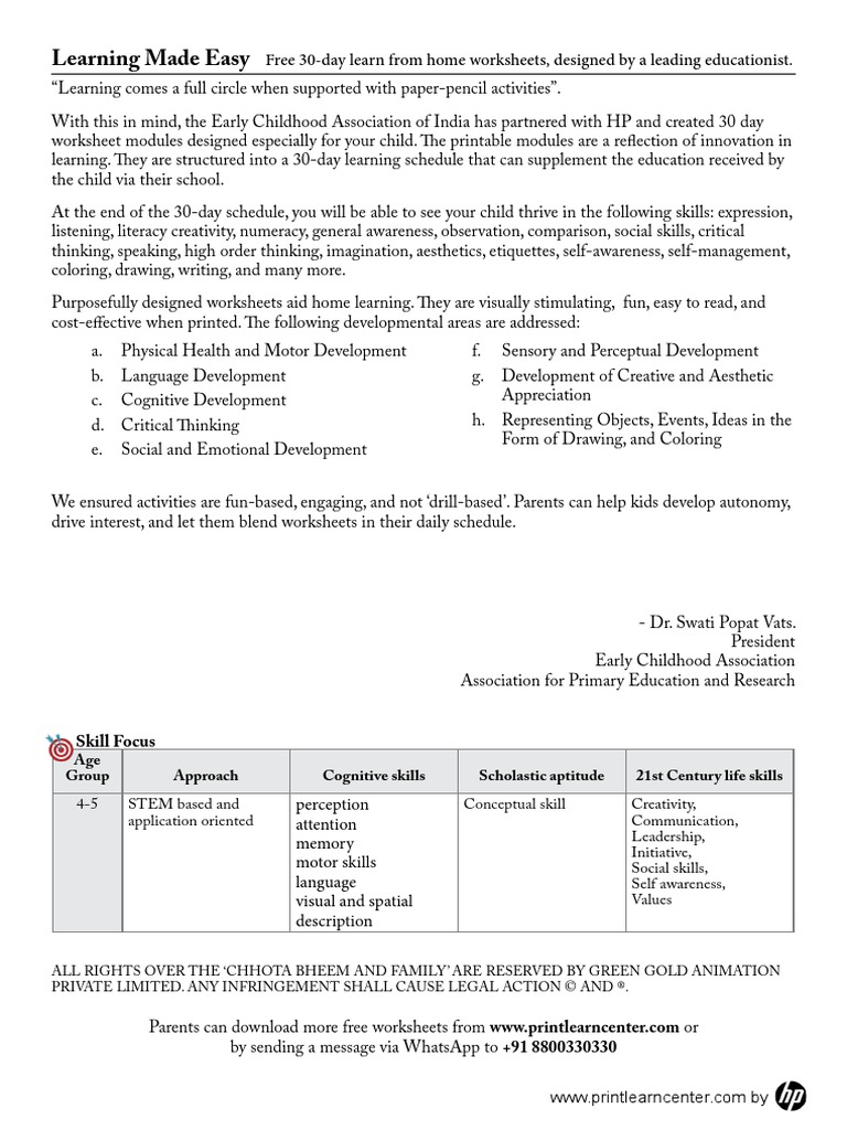 Kids Worksheet | PDF | Perception | Creativity