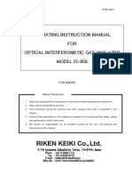 Operating Instruction Manual FOR Optical Interferometic Gas Analyzer MODEL FI-800