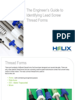 HELIX - Engineers Guide To Identifying Lead Screw Threads.