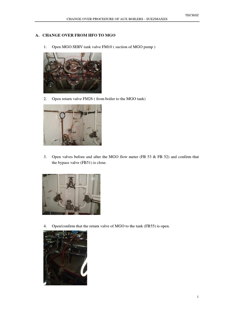 Iz Change Over Procedure of Boilers Download Free PDF Fuel Oil Valve