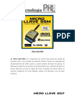 Micro Llave GSM control por SMS