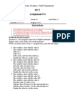 Iict Assignment # 4: Instructions