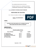 Memoire de Master: Departement D'Hydraulique Urbaine