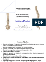 Vertebral Column: Nicole M. Reeves, Ph.D. Department of Anatomy