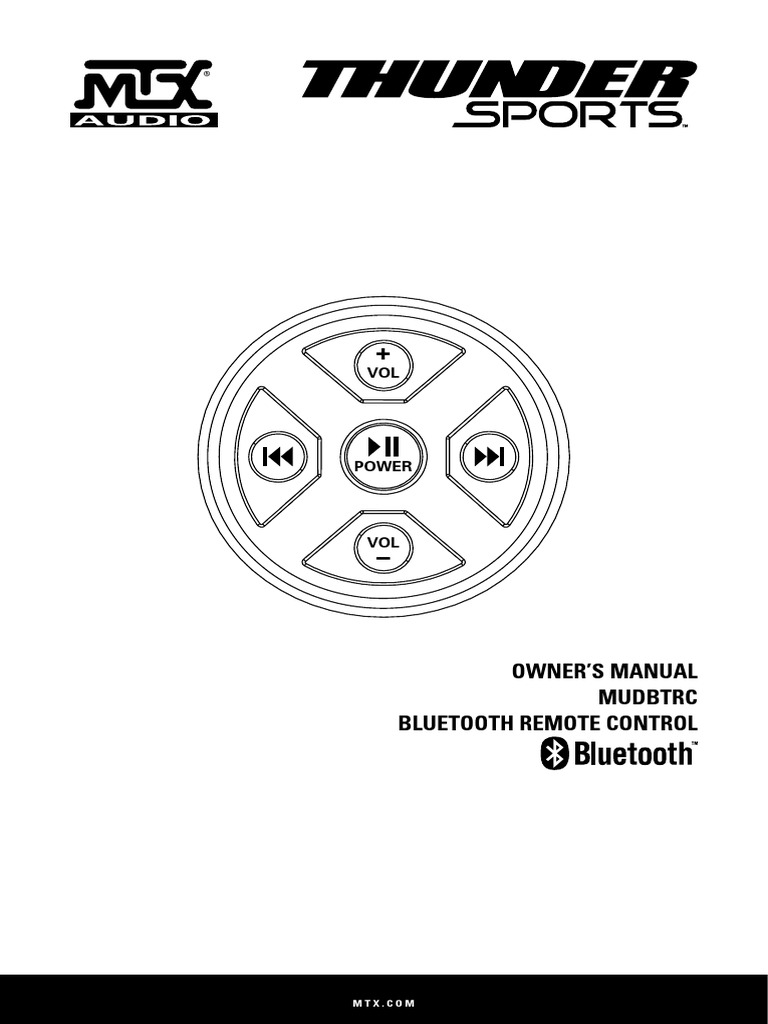 Owner's Manual Mudbtrc Bluetooth Remote Control | PDF | Bluetooth ...