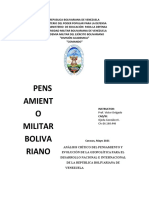 Análisis Crítico Del Pensamiento y Evolución de La Geopolítica para El Desarrollo Nacional e Internacional de La República Bolivariana de Venezuela