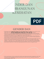 Gender dan kesenjangan dalam pembangunan kesehatan