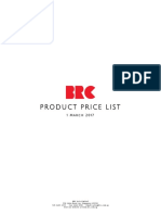 March 2017 Product Price List