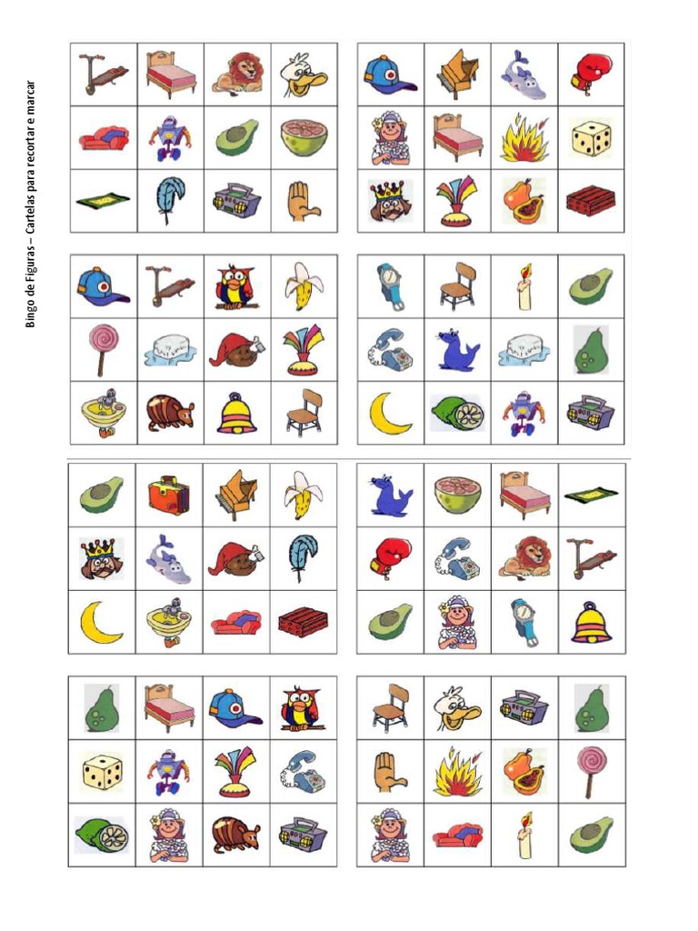 Bingo Figuras Variadas | PDF | Casa e Jardim