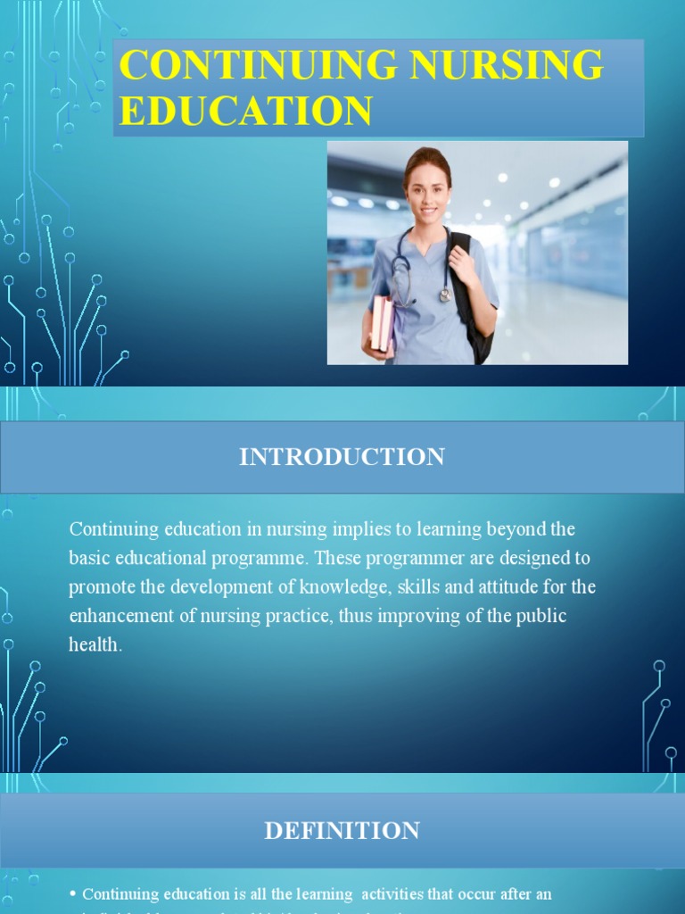 Importance of Continuing Nursing Education | PDF | Adult Education ...