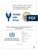 Monografia Análisis y Comentarios de La Declaración Universal de Los Derechos Humanos