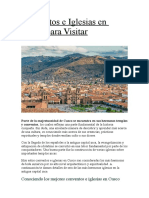 Conventos e Iglesias en Cusco para Visitar