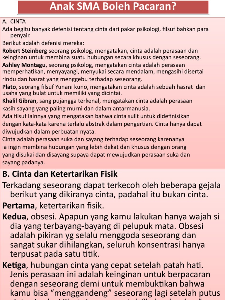Cinta dan Pacaran Remaja SMA | PDF