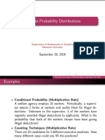 Discrete Probability Distributions: September 28, 2016
