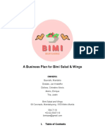 A Business Plan For Bimi Salad & Wings