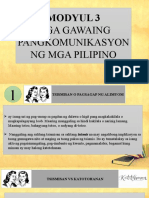 Modyul 3 Mga Gawaing Pangkomunikasyon NG Mga Pilipino 1