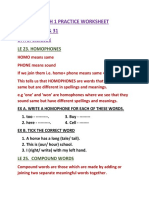 STD 2 English 1 Practice Worksheet LE: 23, 25, 28 & 31 DATE: 1.2.2021