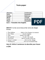 Translate verbs and describe home