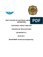 NUST E&ME Engineering Lab Report on RLC Series Resonance