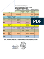 Cronograma de exámenes de Ingeniería de Gas y Petroquímica