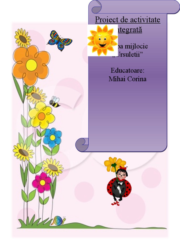 Proiect Didactic Insecte Grupa Mijlocie | PDF