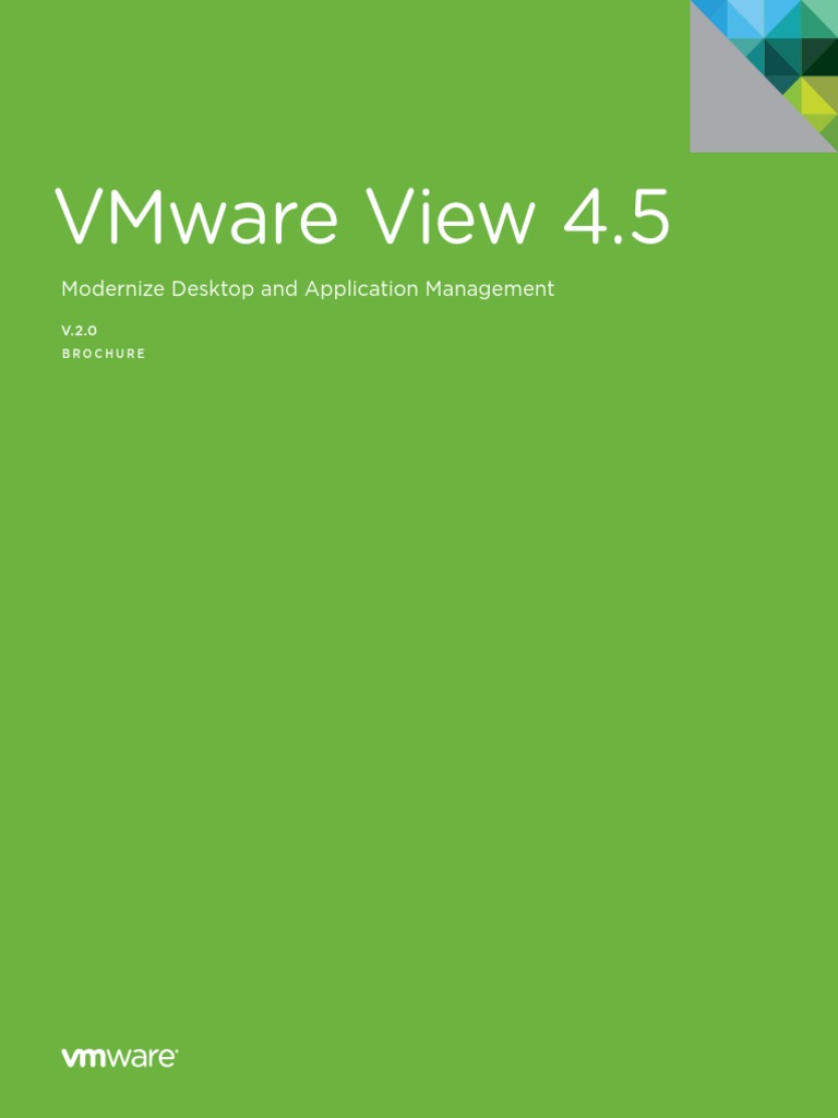 Vmware View 4.5: Modernize Desktop and Application Management | PDF | V ...