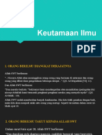 Keutamaan Ilmu