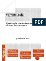 Clasificación y Tipología de Las Víctimas. Segunda Parte