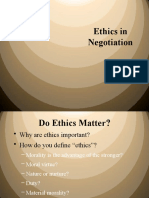 Ethics in Negotiation