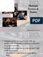 Multiple Parties & Teams: (Lewicki, Saunders & Barry. 2011)