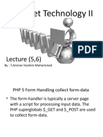 Internet Technology II: Lecture (5,6)