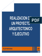 Realizacion de Proy Arquitectonico y Ejecutivo