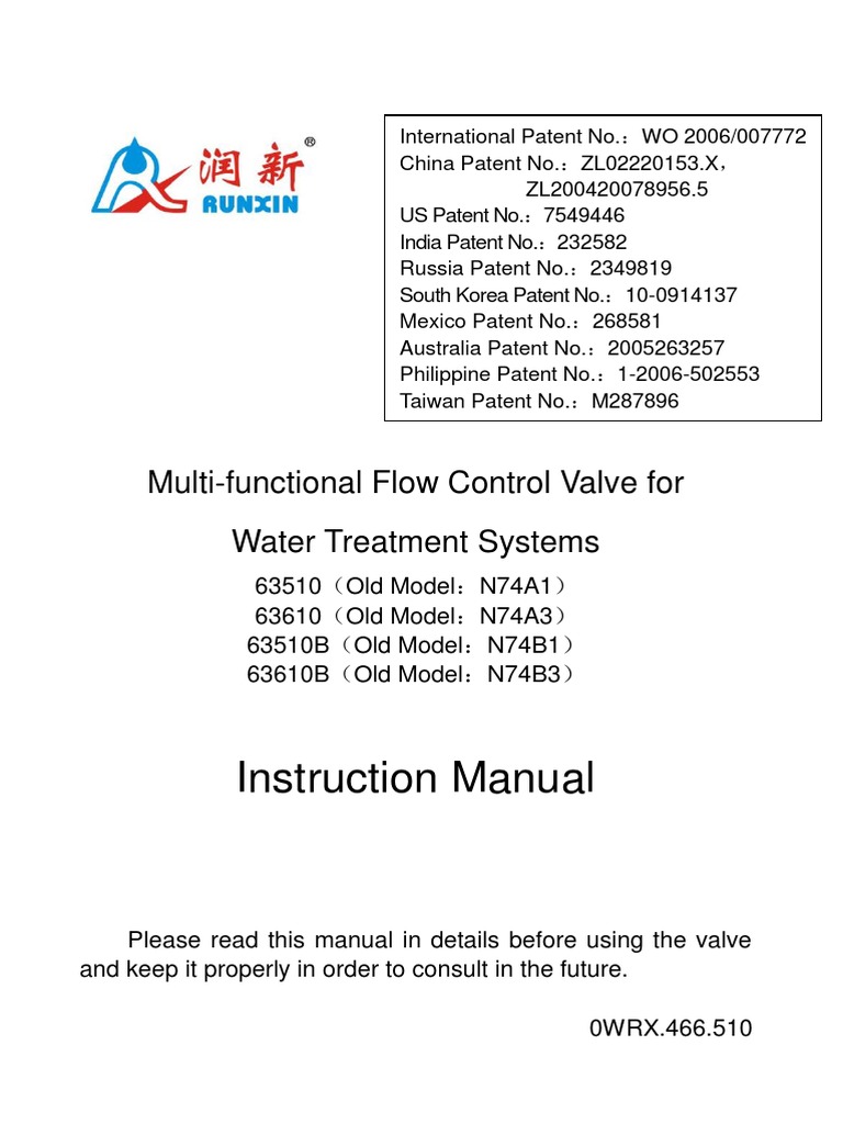 MultiFunctional Flow Control Valve Instruction Manual Comprehensive