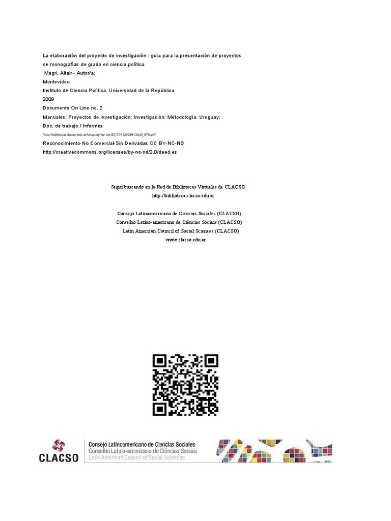 La Elaboración Del Proyecto de Investigacion | PDF | Teoría | Hipótesis