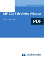 Mp 20x Telephone Adapter Users Manual Ver 449