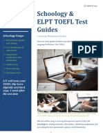 Schoology & Elpt Toefl Test Guides: Learning Management System