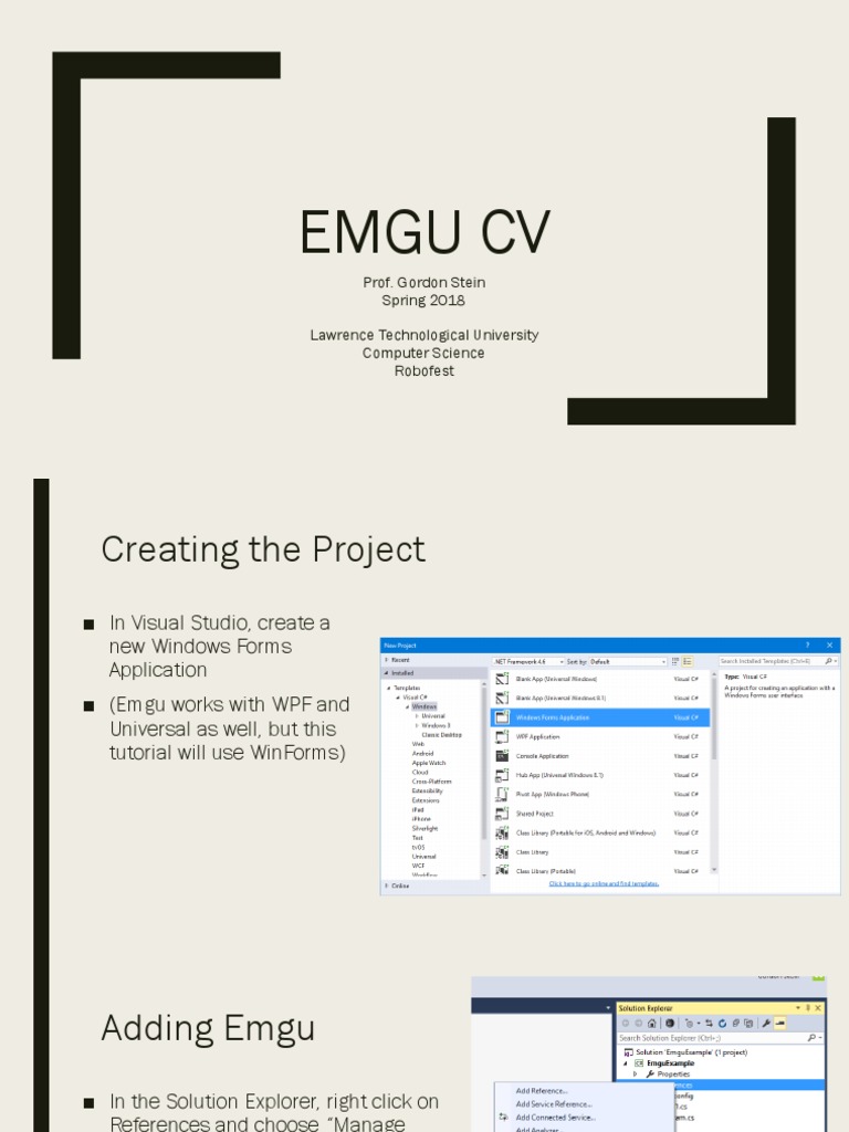 Emgu CV Tutorial for Webcam Capture | PDF | Image Processing | Computer ...